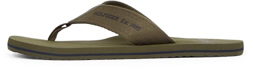 Tommy Hilfiger Infradito Beach Sandal Uomo, Verde Army Green