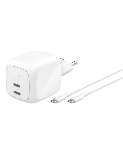Belkin SmartProtect Caricatore USB-C GaN 67W 2 Porte con Cavo 2m