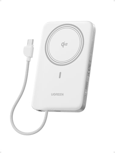 UGREEN MagFlow Air Qi2 15W Batteria Esterna Ultrasottile 10000mAh USB C 30W