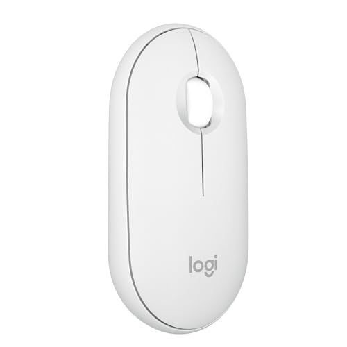 Logitech Pebble Mouse 2 M350s wireless Bluetooth sottile, portatile, leggero, personalizzabile, clic discreti, Easy-Switch per Windows, macOS, iPadOS, Android, Chrome OS