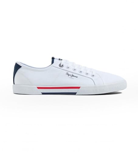 Pepe Jeans London Brady Men Basic Scarpe da Ginnastica in Pelle Blu