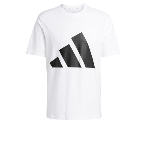 adidas Uomo Essentials Big Logo Single Jersey T-shirt Bianco/Nero