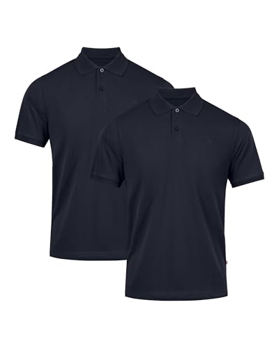 DANISH ENDURANCE Maglietta Polo Uomo Manica Corta in Cotone Biologico Premium, 1 o 2 Paia