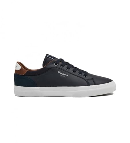 Pepe Jeans Pantofole in Pelle Kenton Court Blu Scuro