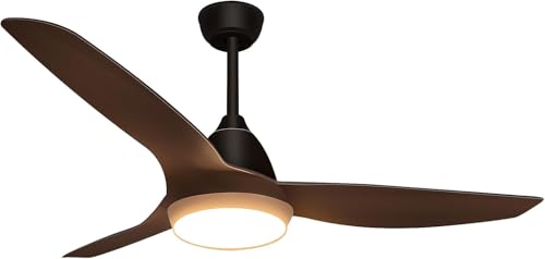 snsok Ventilatore da Soffitto con Luce LED 52" 3 Pale