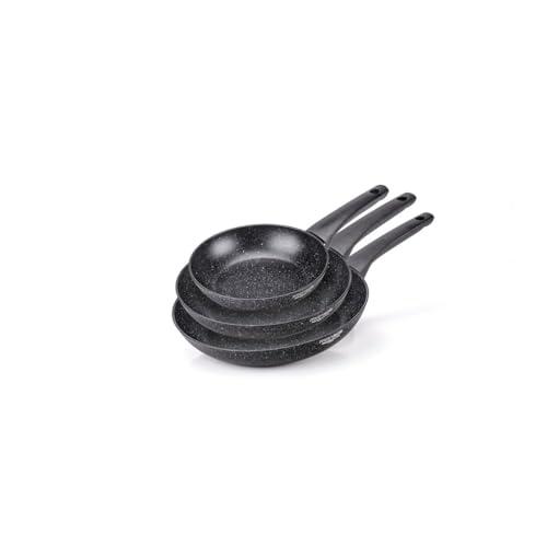 Moneta Formidabile Stone Set di 3 Padelle Antiaderenti 20-24-28cm