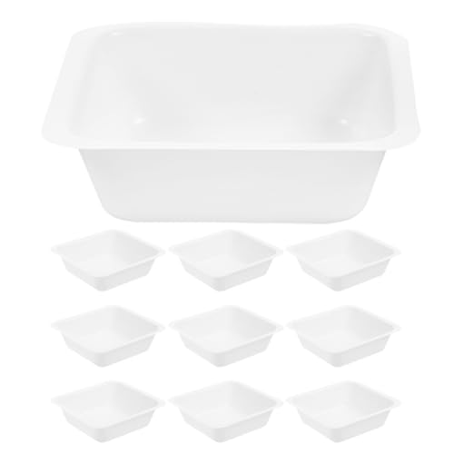 JECOMPRIS Set 30 Contenitori Pesatura Quadrati 13,5x13,5x7,5cm