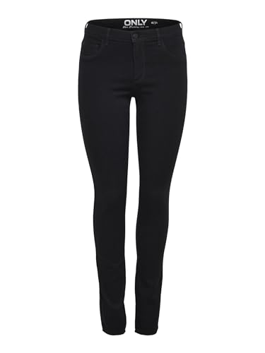 Only Damen Onlrain Reg Skinny Dnm Noos Black Denim