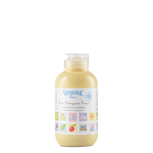 L'AMANDE Latte Detergente Neonato e Bambino Emolliente Lenitivo Amido di Riso e Calendula 150 ml