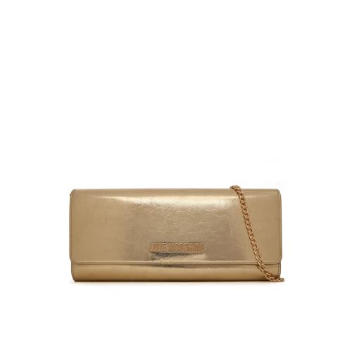 Love Moschino Borsa a Tracolla in Pelle Sintetica Metallic Oro