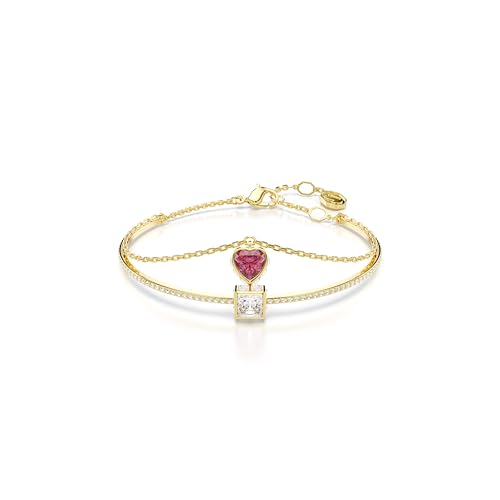 Swarovski Bracciale rigido Chroma Cuore Rosso Placcato oro