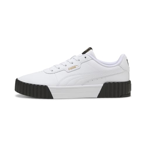 PUMA Carina L, Scarpe da Ginnastica Basse Donna, Puma White Puma White Puma Silver, EU