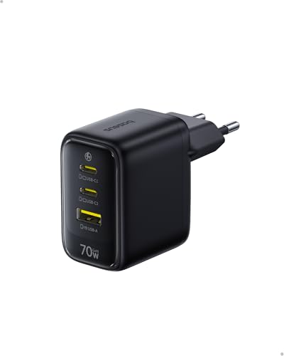 Baseus Enerfill Caricatore USB-C 70W GaN6 a 3 Porte