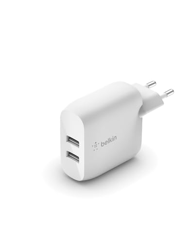 Belkin Doppio Caricabatteria da Parete USB-A 24W Boost Charge