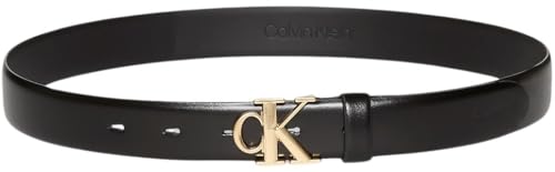 Calvin Klein Cintura Donna in Pelle con Fibbia Monogramma CK