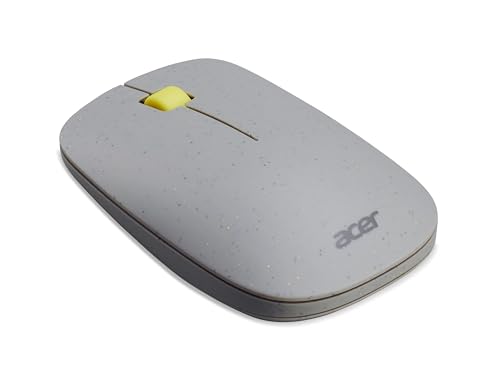 Acer Vero Mouse Wireless 2.4 GHz Ergonomico, 4200 DPI, 30% Plastica Riciclata, Grigio