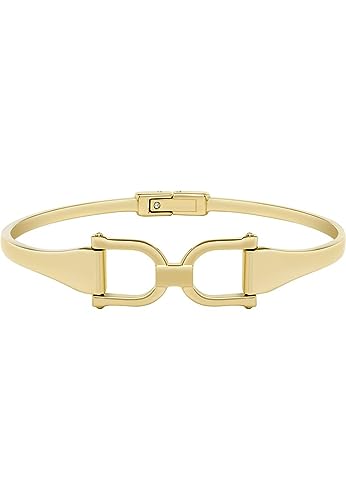 Fossil Bracciale D-Link Heritage da donna in acciaio inossidabile dorato