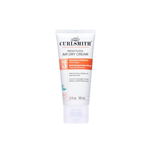 Curlsmith Weightless Air Dry Cream - Crema per asciugatura all'aria, idratante e districante, per tutti i tipi di ricci, vegano e cruelty free (