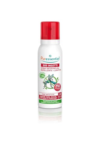 Puressentiel - SOS Insetti - Spray Antipuntura Repellente e Lenitivo Presidio Medico Chirurgico - Contro Insetti e Zecche - Principio Attivo 100% di Origine Naturale