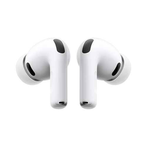 Apple AirPods Pro 3, Cancellazione attiva del rumore, Rilevamento della frequenza cardiaca, Cuffie Bluetooth, Audio spaziale, Suono ad alta fedeltà, Ricarica USB-C​​​​​​​