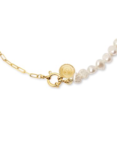 SINGULARU - Collana Chic Pearl. Acciaio
