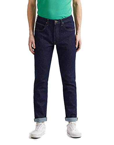 Lee Uomo Brooklyn Straight Jeans Blu Rinse