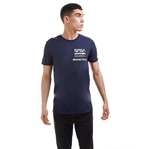 Nasa Plane Aeronautics T-Shirt Uomo Navy