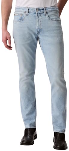 Calvin Klein Uomo Jeans Marbled Beacon Slim Fit, Blu (Marbled Beacon)