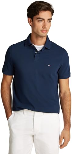 Tommy Hilfiger Maglietta Polo Maniche Corte Uomo 1985 Regular Fit, Rosso (