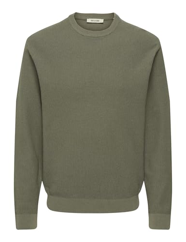 Only & Sons Onstony DS 12 LS Waffle Crew Knit Noos Maglione Uomo