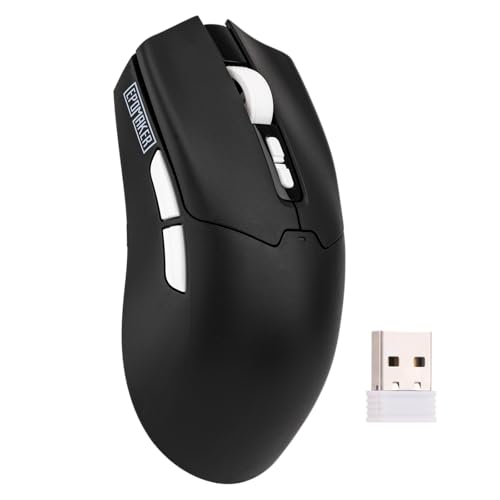 EPOMAKER Click Lite Mouse da Gioco Senza Fili, 800 to 24,000 DPI Adjustable, PAW3311 Sensor, 500mAh, 59g, 2.4G/BT/Wired Mice Ricaricabile con 5 Buttons programmabili per PC/Mac/Linux (