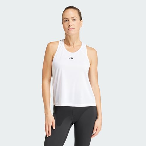 adidas Donna Train Essentials Racerback Tank Top Bianco