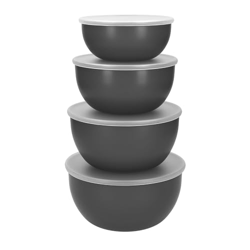 KitchenAid Set di Ciotole per Preparazione Pasti 4 Pezzi con Coperchi