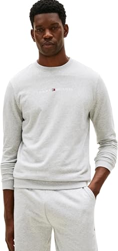 Tommy Hilfiger Felpa Track Top Scollo Rotondo Grigio Ice Grey Heather