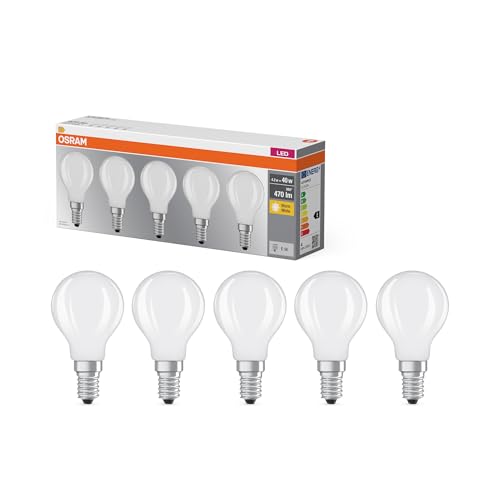 OSRAM Lampada LED a Filamento P40 Mini Candle E14 4,2W 470lm