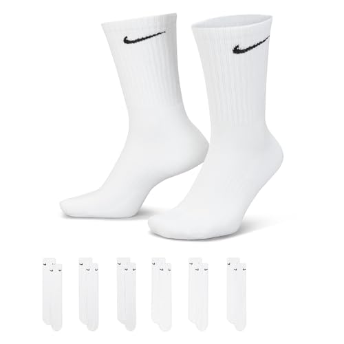 Nike Everyday Cushion Crew 6 Paia Calze Uomo Bianco/Nero