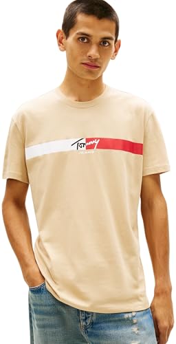 Tommy Jeans T-Shirt Uomo Tjm Reg Signature Stripe