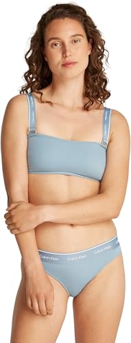 Calvin Klein Donna Top Bikini a Fascia Spalline Rimovibili