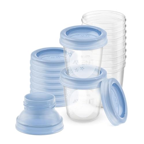 Philips Avent SCF618/10 Set Vasetti per Latte Materno e Pappe, 10 pezzi, 180ml