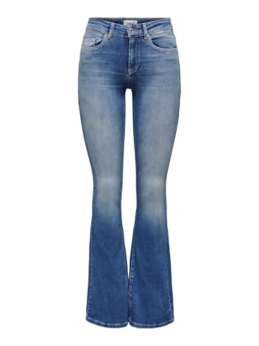 Only Damen Onlblush Mid Flared Dnm Rea1319 Noos Medium Blue Denim