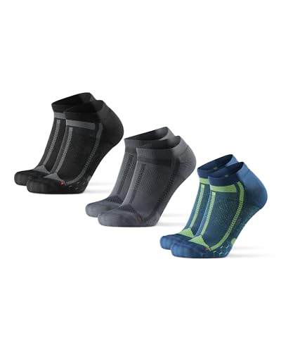 DANISH ENDURANCE Calzini Corti da Corsa, Anti-Vescica, Calze Running Sportive, per Uomo e Donna, 3 Paia