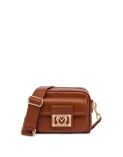 Love Moschino Borsa a Spalla in Pelle Sintetica Castagna