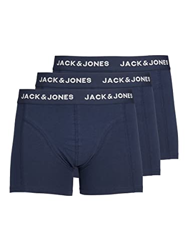 JACK & JONES Trunks Uomo - Confezione da 3, Blu Notte