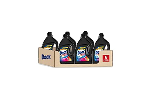 Deox Detersivo Lavatrice Colorati e Scuri, 180 Lavaggi, 1500ml x6