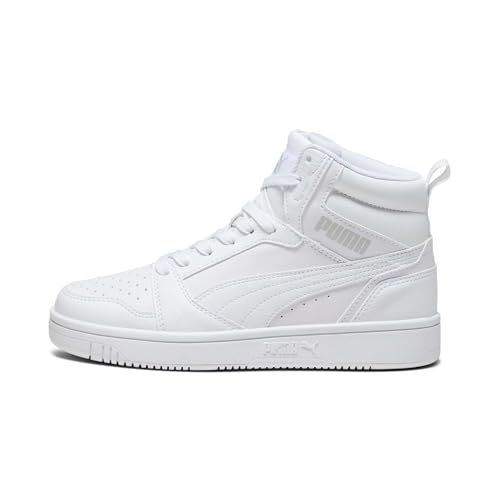 PUMA Rebound V6 Mid Jr, Scarpe da ginnastica Unisex - Bambini e ragazzi, Puma White Puma