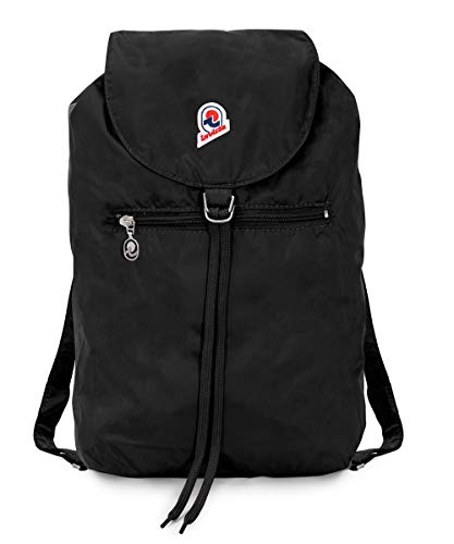 Invicta Minisac Glossy Zaino Richiudibile e Tascabile, Nero