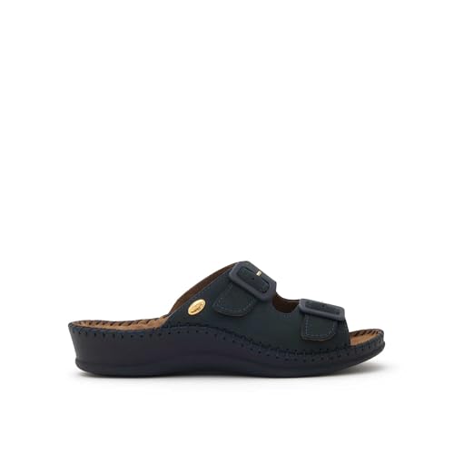 Scholl Sandali Senza Cinturino Weekend, Blu, 41 EU