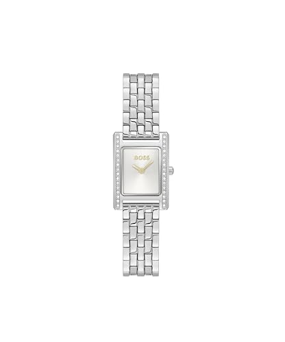 BOSS Lucy Precious Orologio da Donna con Movimento al Quarzo, Acciaio Inossidabile Argentato