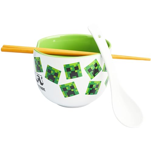 Minecraft Set Ciotole Ramen 600ml con Cucchiaino e Bacchette