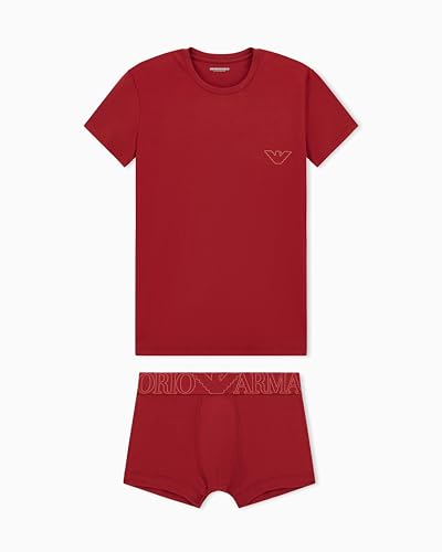 Emporio Armani T-Shirt + Tronco Uomo MEGALOGO Rosso